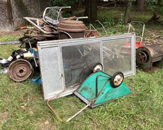 Large scrap metal pile