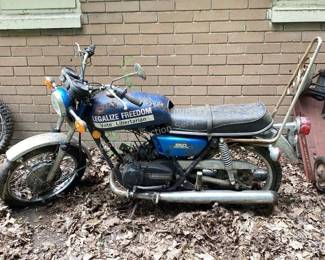 Vintage Yamaha 250 motorcycle