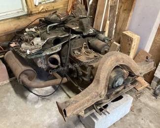 Corvair air cooled 6 cylinder engine, powerglide transmission & axle assembly