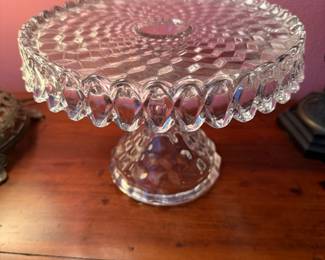 vintage Fostoria American Cubist pedestal