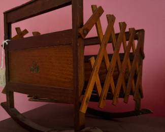 Collapsible Antique doll bed