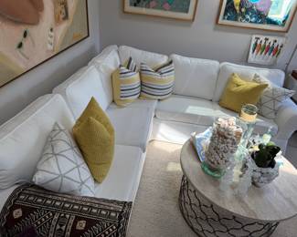Mint condition plain white sofa sectional