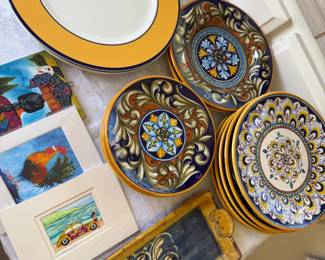 Lots of Talavera and Italian Pottery