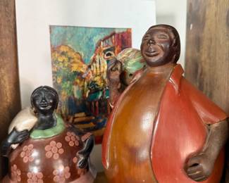 Signed Peruvian sculptures