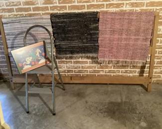Rag rugs, step stool