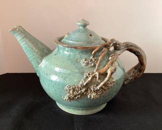 Large selection of collectible artisan & vintage teapots, many more in catalog