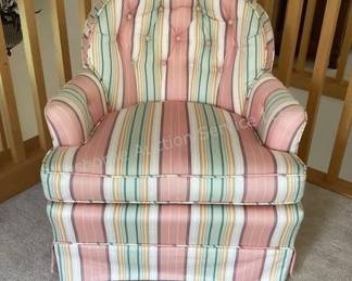 Striped occasional chair