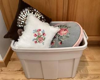 Variety of pillows