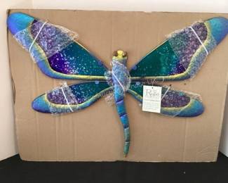 Metal dragonfly decor