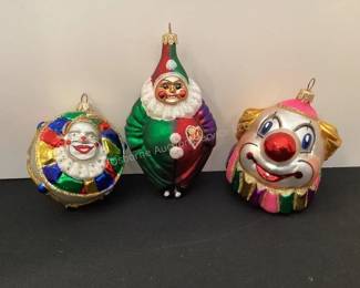 Radko clown ornaments