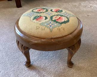 Needlepoint stool