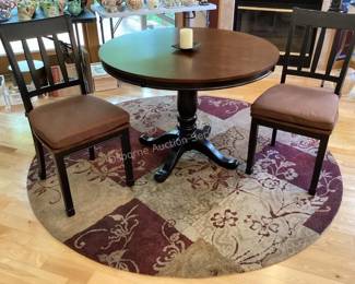 Pedestal table & 2 chairs