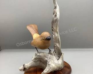 Signed 1978 Russ Graff Wood Sculpture