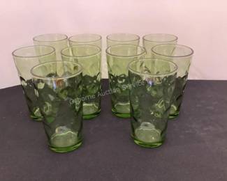 Thumbprint green glasses