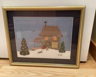 Fabric winter scene