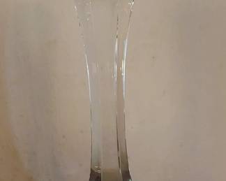 Pair of St Louis (France) crystal candlesticks