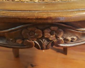 Late 19th C  French Louis XV Style Cane Bottom Arm Chair