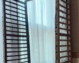 Vintage wooden Chicken Crate repurposed into wall mirror