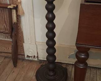 Pair of turned spindle Pedestals / Plant Stands