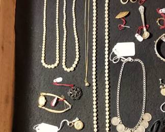 40 inch Genuine Pearl Necklace w/ 14k Gold Glasp
