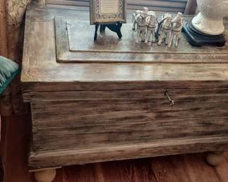Antique Chest with a pickled finish / would make a great coffee table