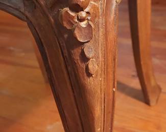 Late 19th C  French Louis XV Style Cane Bottom Arm Chair