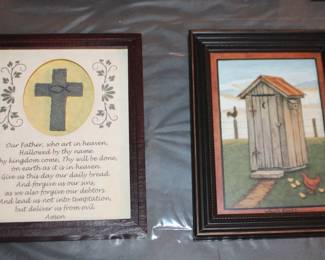 Chicken Print Lords Prayer Framed