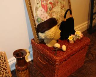 Wicker Basket, Vse, Door Knobs, Hat, Purse, Art