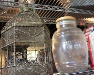 Unique Bird Cage, Cookie Flour Sugar Container