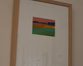 Framed Signed Country City Scene