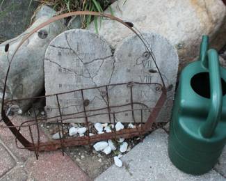 Garden 10 Commandments, Primitive Bottle Carrier, Watering Can