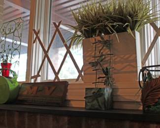 Ruby Vase, Metal Carrier, Dragonfly Planter, Trellis