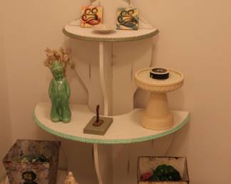 Rounded Shelf,Planters, Figurine, Tiles 
