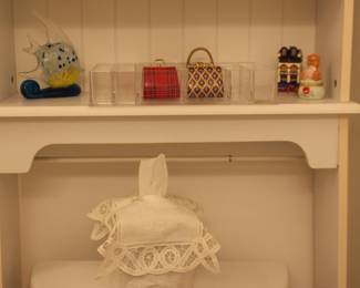Glass Fish, Shelf, Mini Purses, Keepsake Box