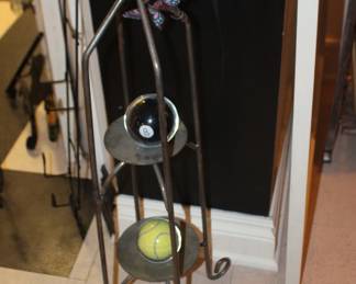 Metal Stand 8 Ball  Tennis Ball art