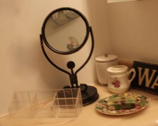 Mirror, Shaving Mug, Makeup Holder
