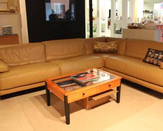Premiere Leather Sectional and Coffee Table