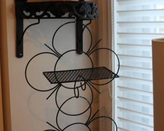 Vase and Metal Shelves