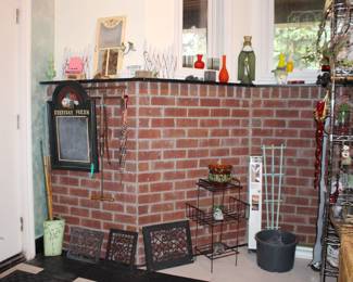 Metal Grates, Tiered Shelf, Trellis, Bottles, Bottle