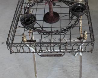 Basket Stand and Vintage Candle Light