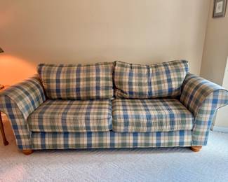 PreSale Item #2 - Plaid Sofa - 8' x 3' x 3' -- $125 (Also listed on Facebook Market Place for Presale)