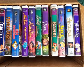 Disney VHS movies in clamshell case