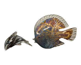 Blown glass Fish - Dolphine and Angel fish