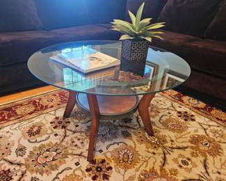 Glass top contemporary coffee table