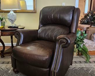 One of a pair of nice Willis Wayside brown recliners