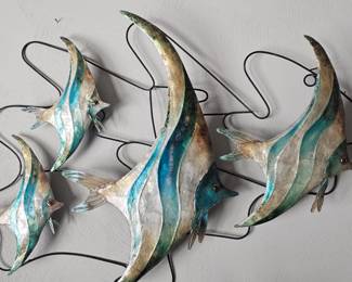 Metal wall art - Angel fish