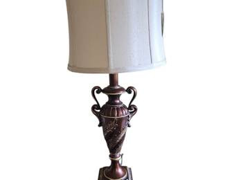 Lamp and shade in brown tones