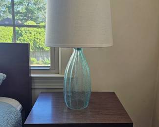 Aqua glass lamp