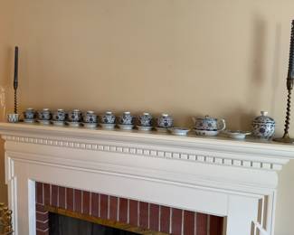 Set of Chinese Teacups and Pot
