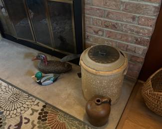 Stone Crock and Jug